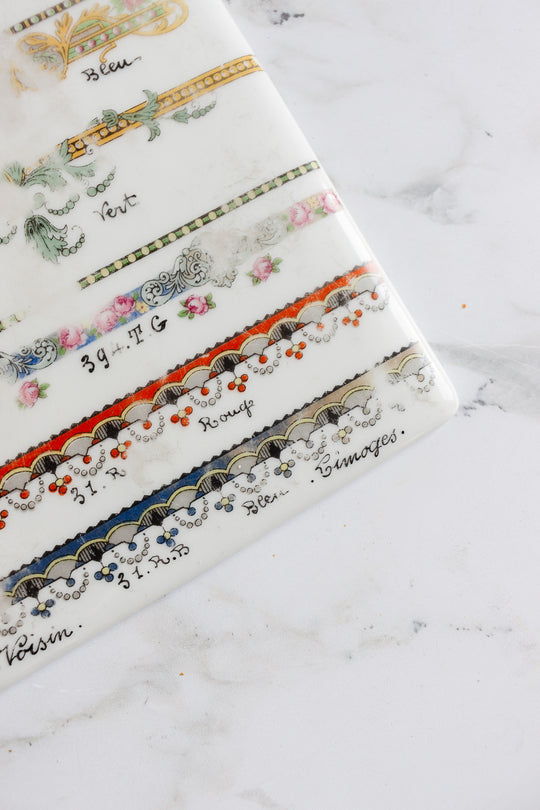 rare duo of antique limoges signed "plaques d'essai"