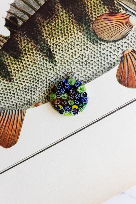 vintage Italian Murano millefiori pendant