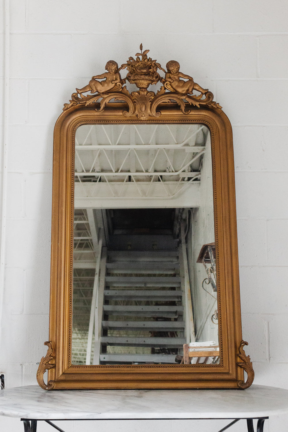 19th century French Louis Philippe overmantel mirror