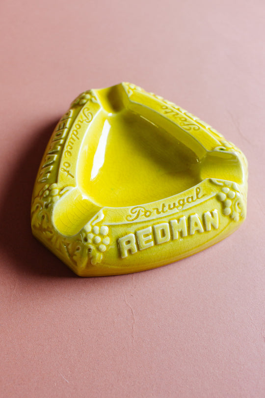 vintage french "porto redman" advertising ashtray