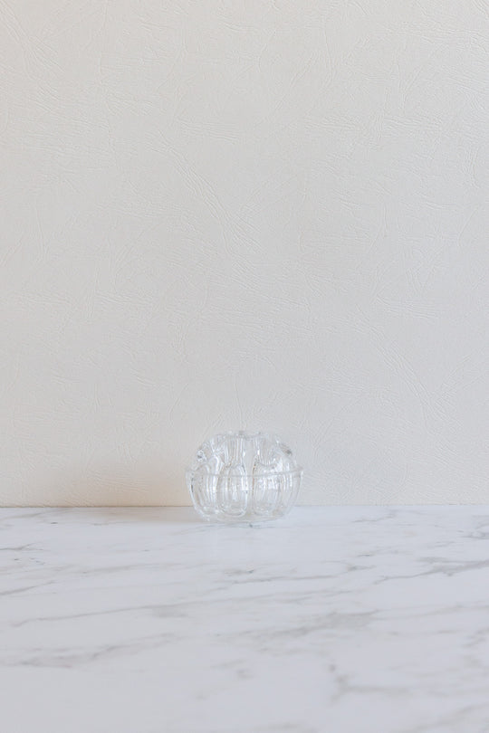 vintage french petite glass flower frog