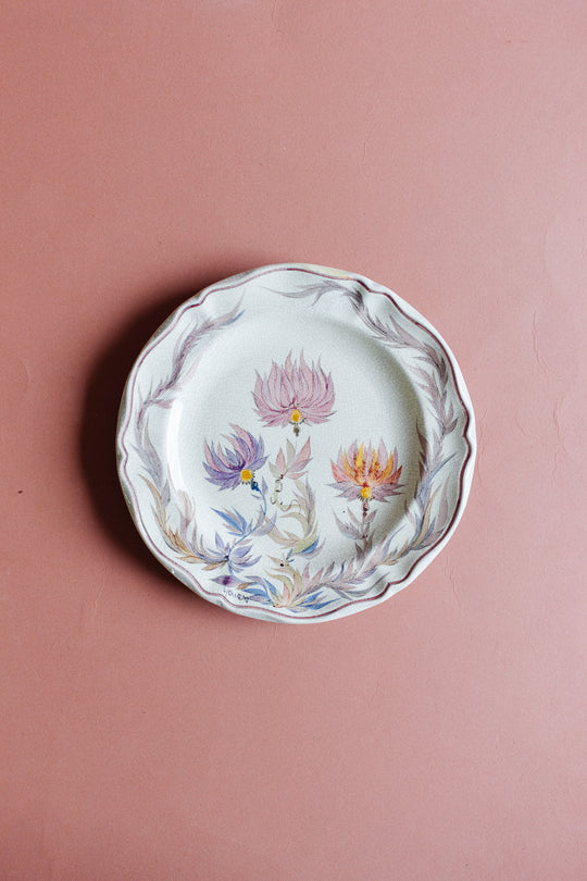 midcentury Quimper artisan signed plate