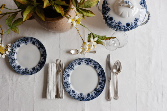 42 piece antique french badonviller dish set