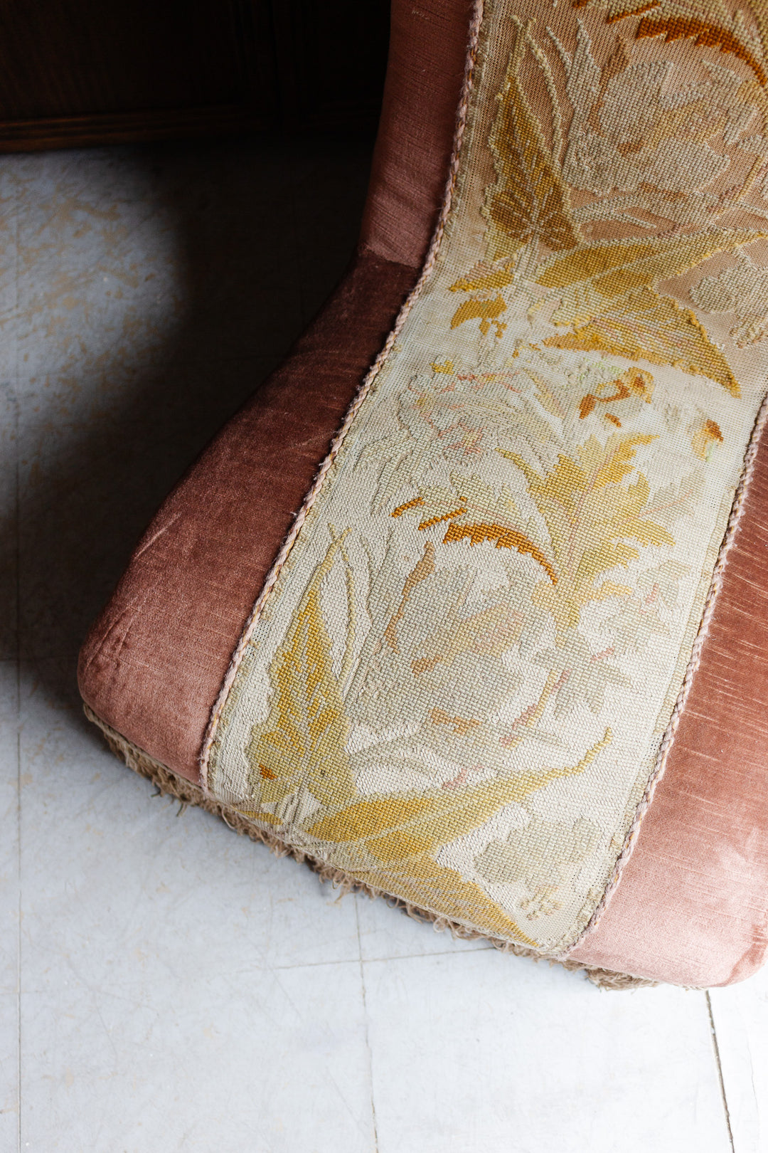 Napoleon III scrollback slipper chair