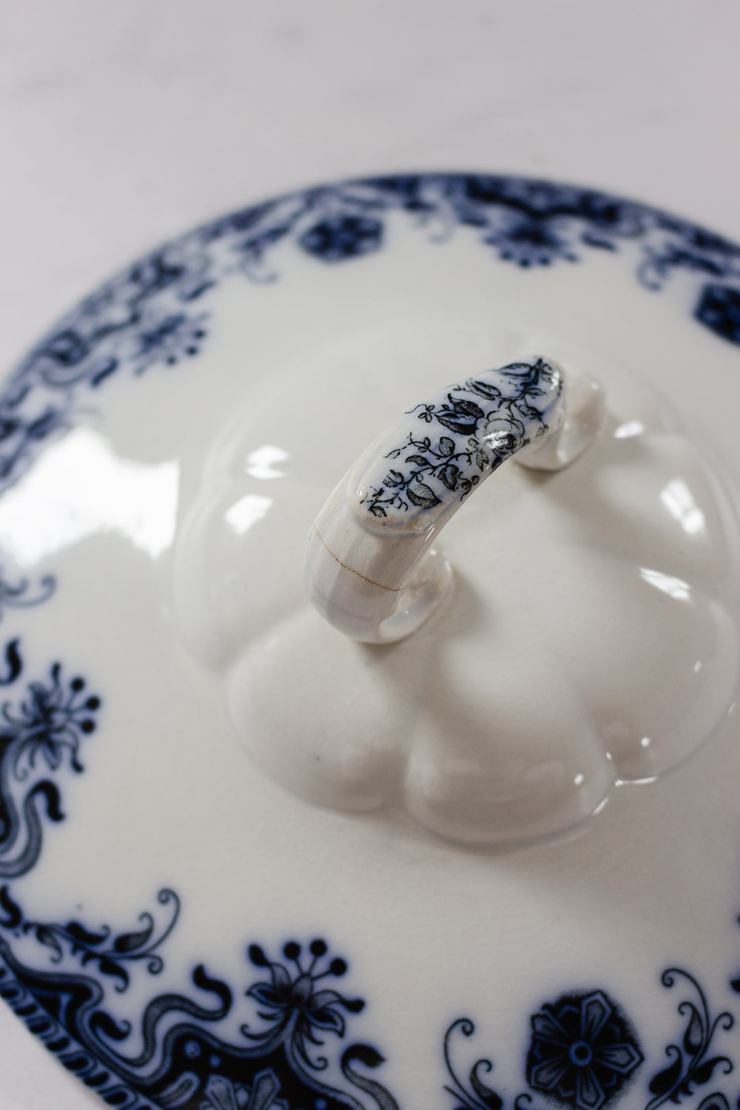 42 piece antique french badonviller dish set