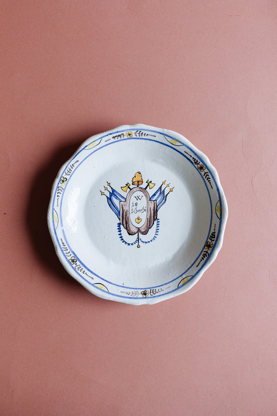 18th century french revolution hand painted plate