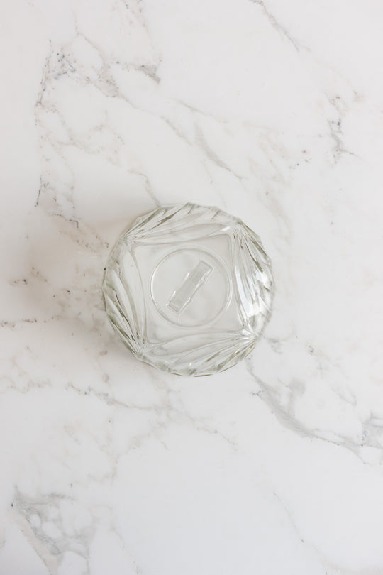 vintage french pressed glass cheese cloche