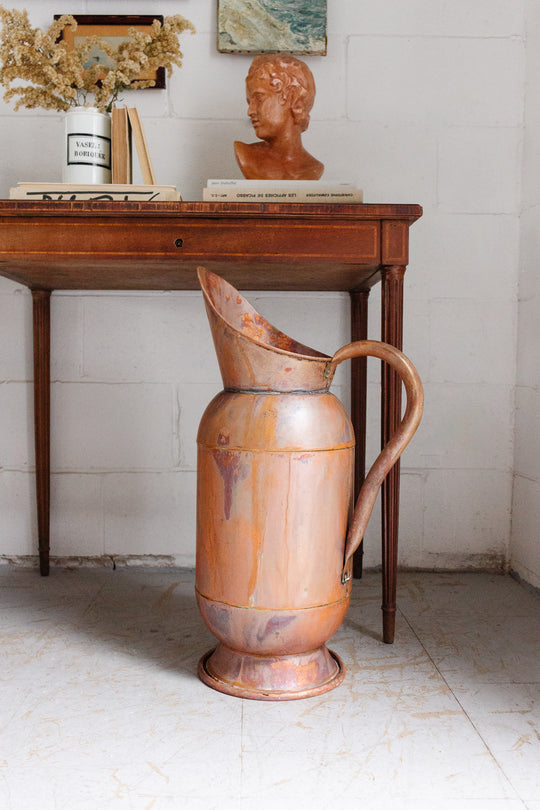 vintage french oversized copper vessel