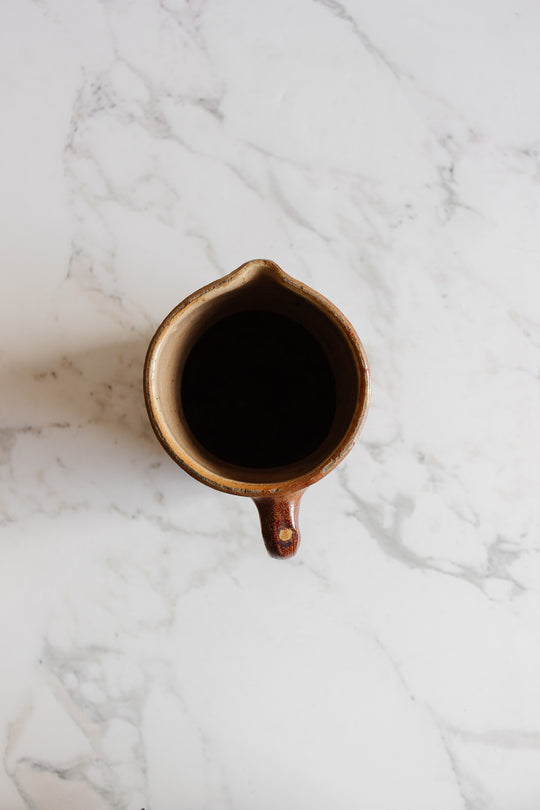 antique quintessentially french stoneware pitcher