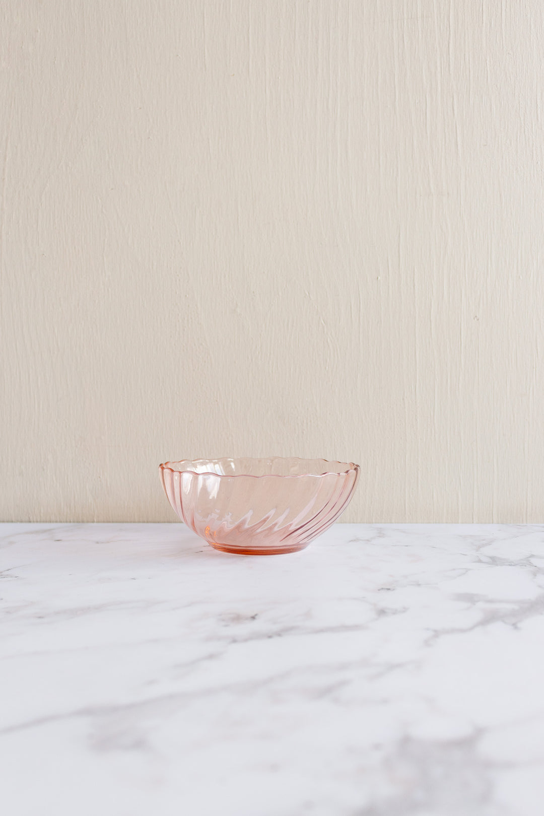 vintage french "rosaline" pink bowls, set of 5