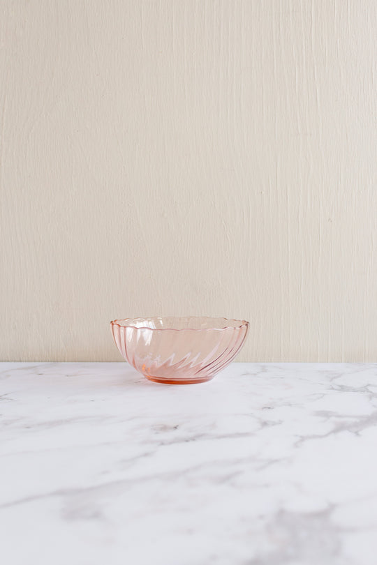 vintage french "rosaline" pink bowls, set of 5