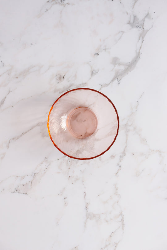 vintage french "rosaline" pink bowls, set of 5