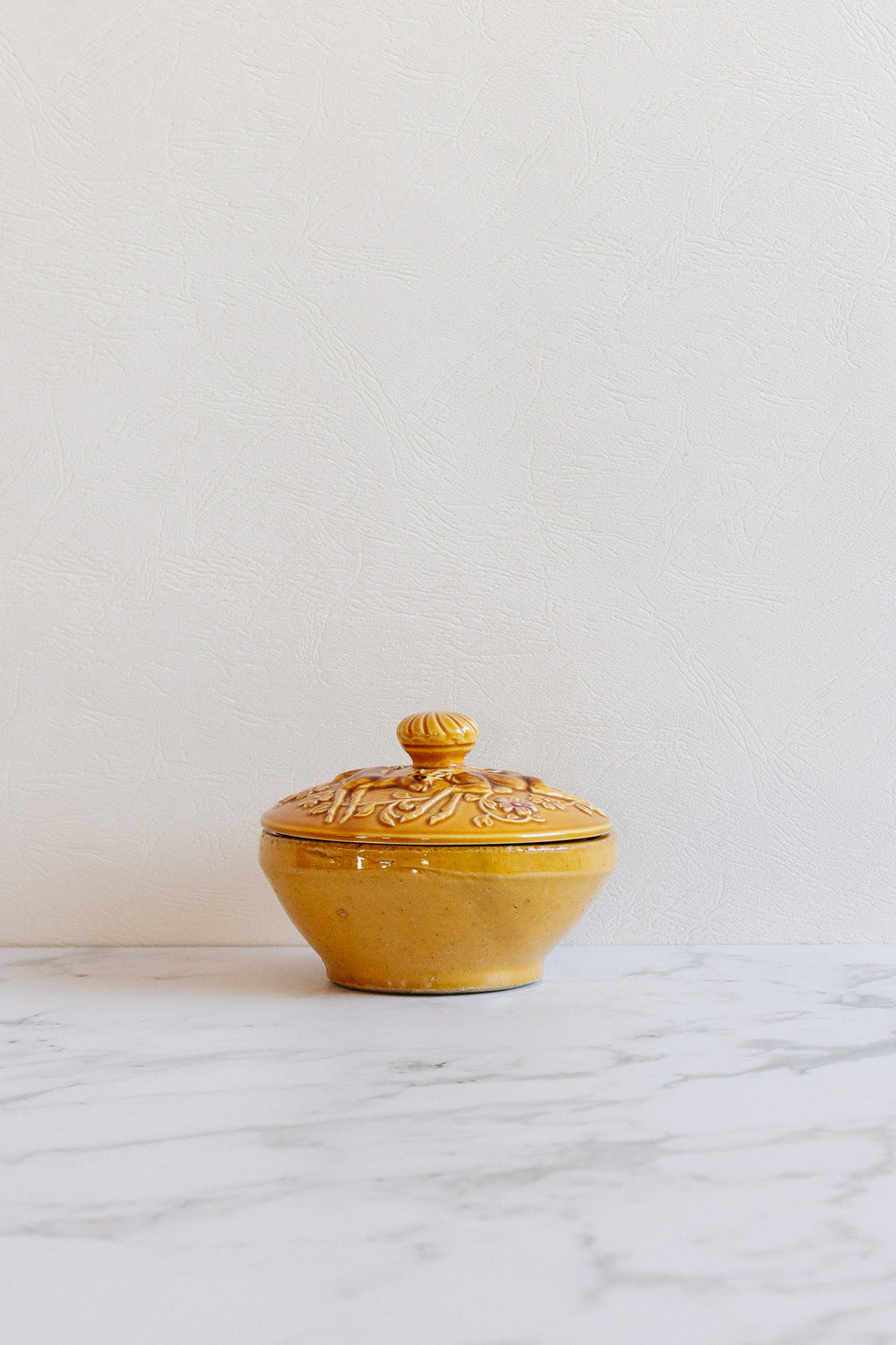 turn of the century french majolica deer lidded dish