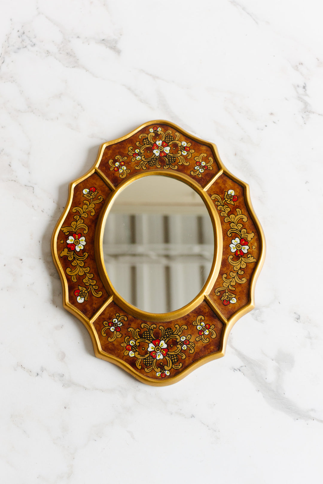 vintage french "verre églomisé" mirror