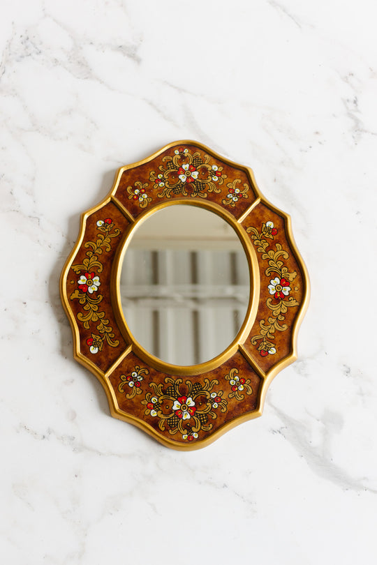 vintage french "verre églomisé" mirror