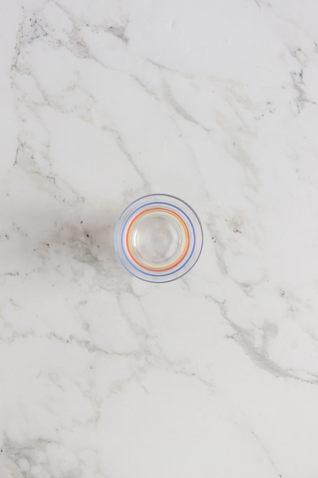 vintage "france" striped juice glass pair