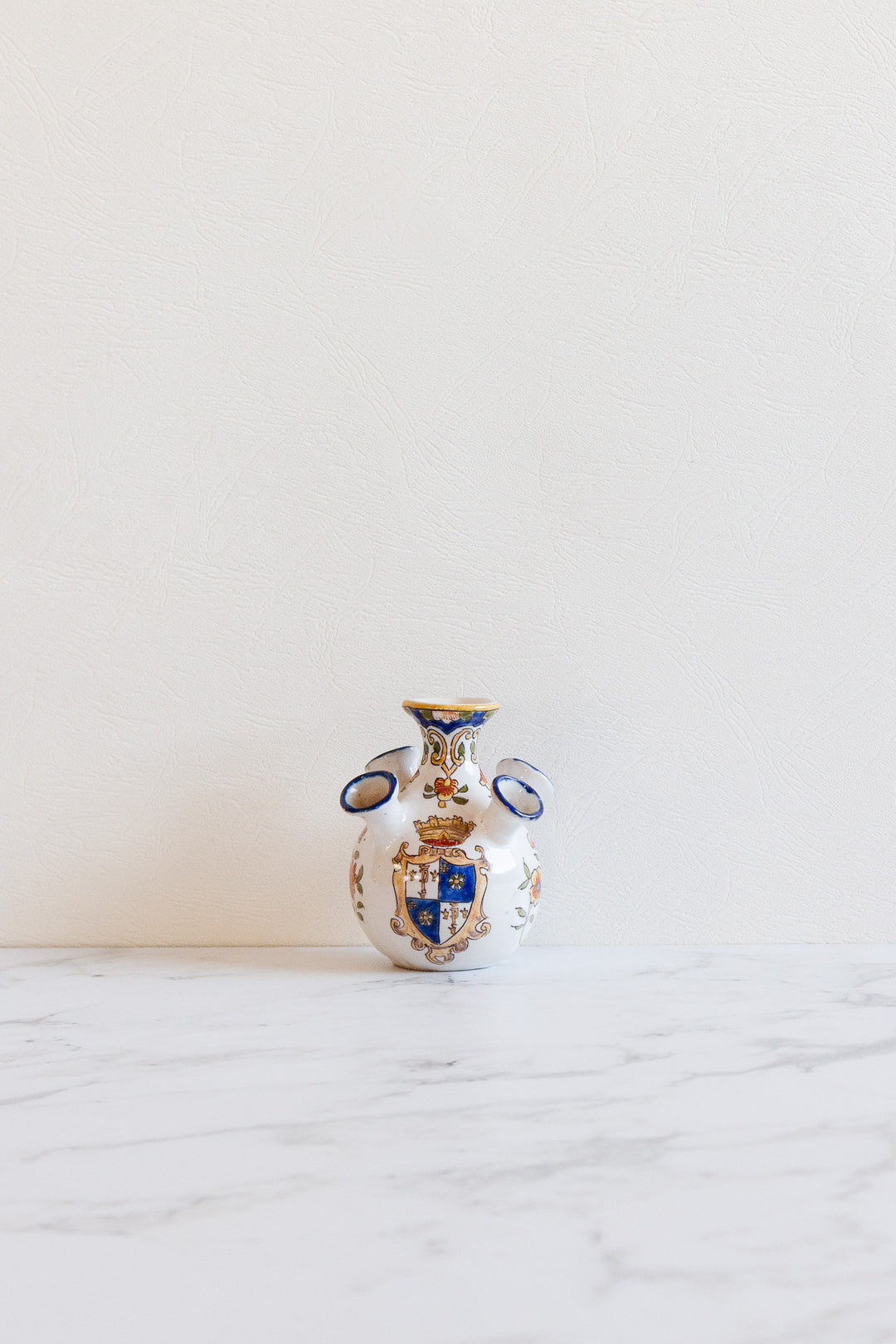 antique french pair of petite handpainted tulipières