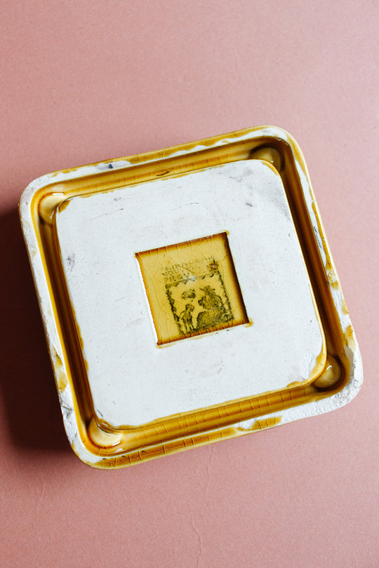 vintage french porcelain "compagnie de navigation mixte" advertising ashtray