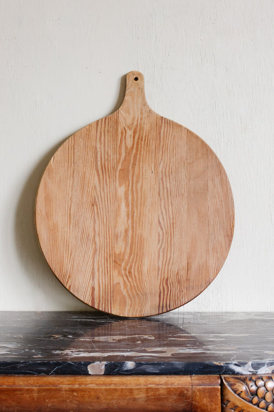 antique french round bread board