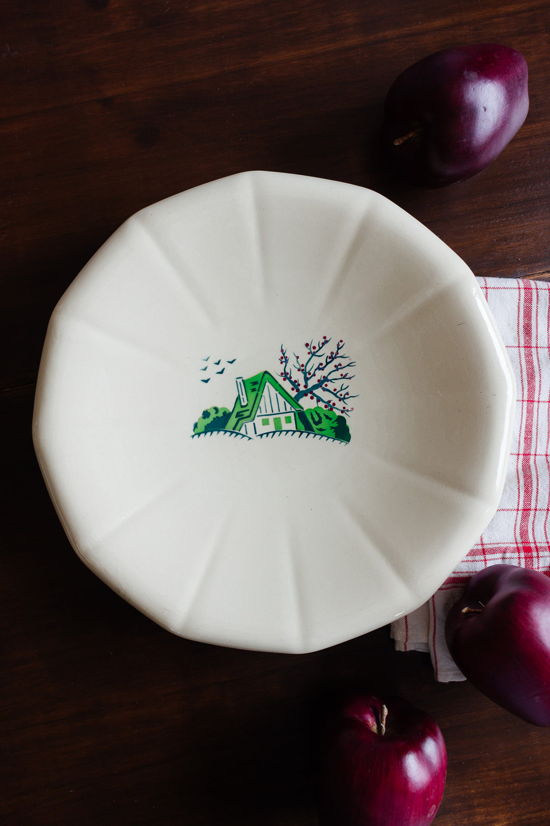 rare art deco digoin sarreguemines shallow serving dish