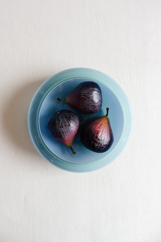 vintage french blue opaline bowl