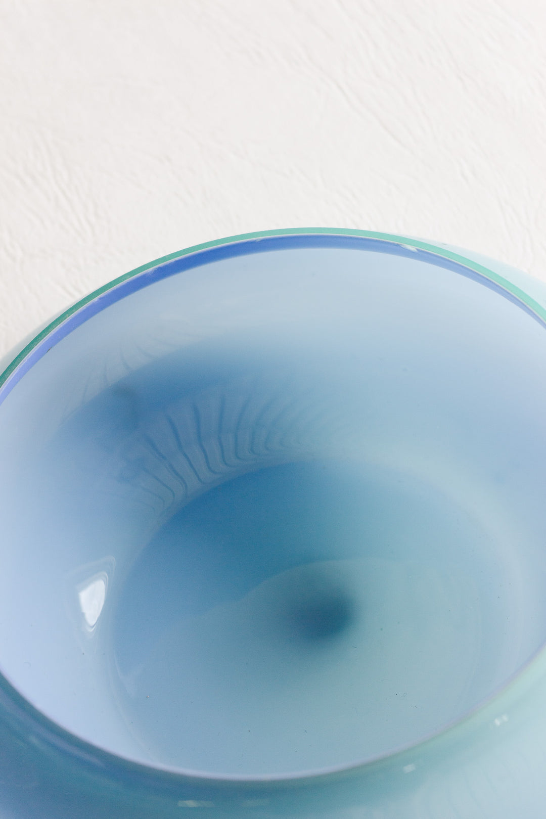 vintage french blue opaline bowl