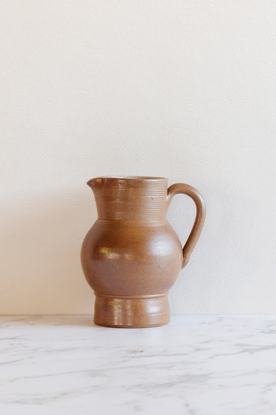 vintage french "grès du berry" stoneware pitcher