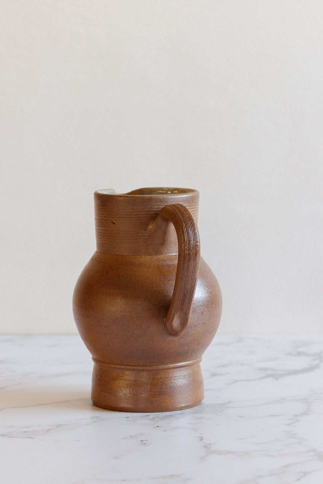 vintage french "grès du berry" stoneware pitcher