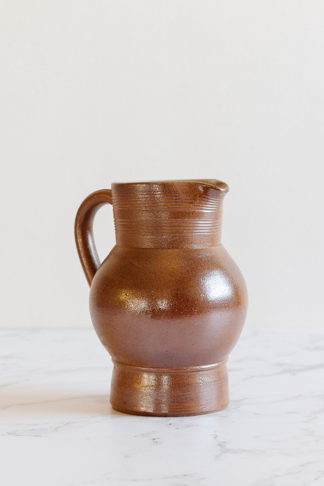 vintage french "grès du berry" stoneware pitcher