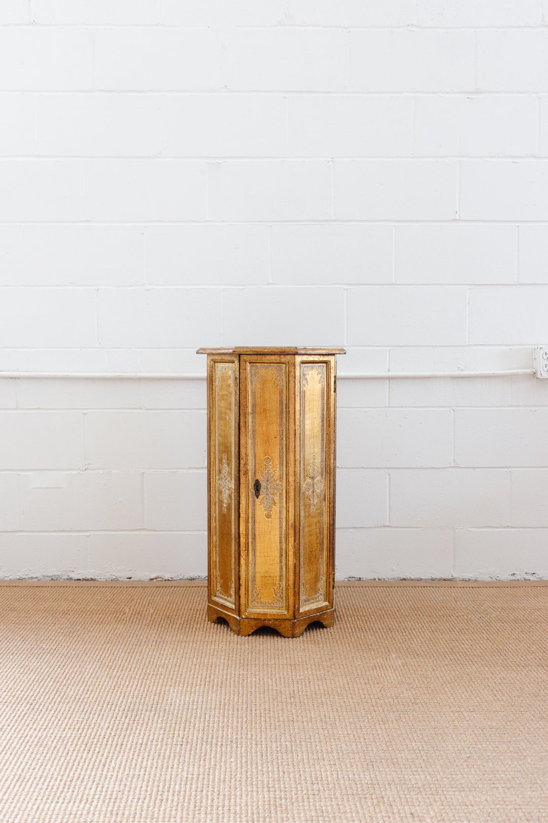 rare vintage italian florentine column cabinet