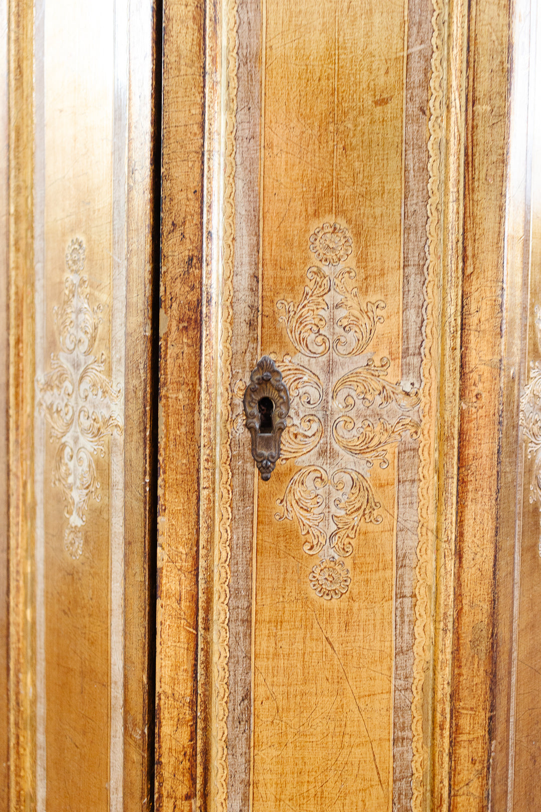 rare vintage italian florentine column cabinet