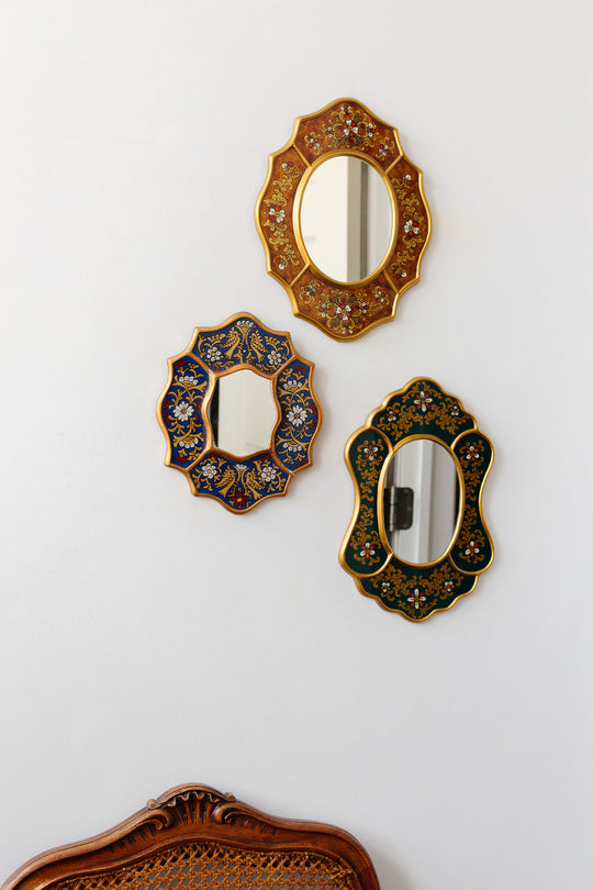 vintage french "verre églomisé" mirror