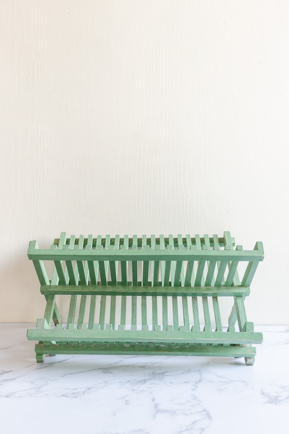 rare 1930s French farmhouse tiered dish drying rack