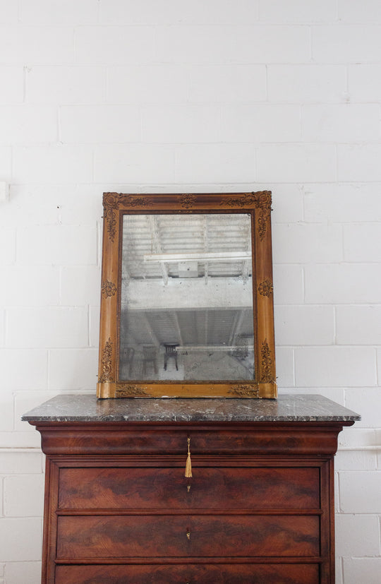 19th century French gilt overmantel mirror