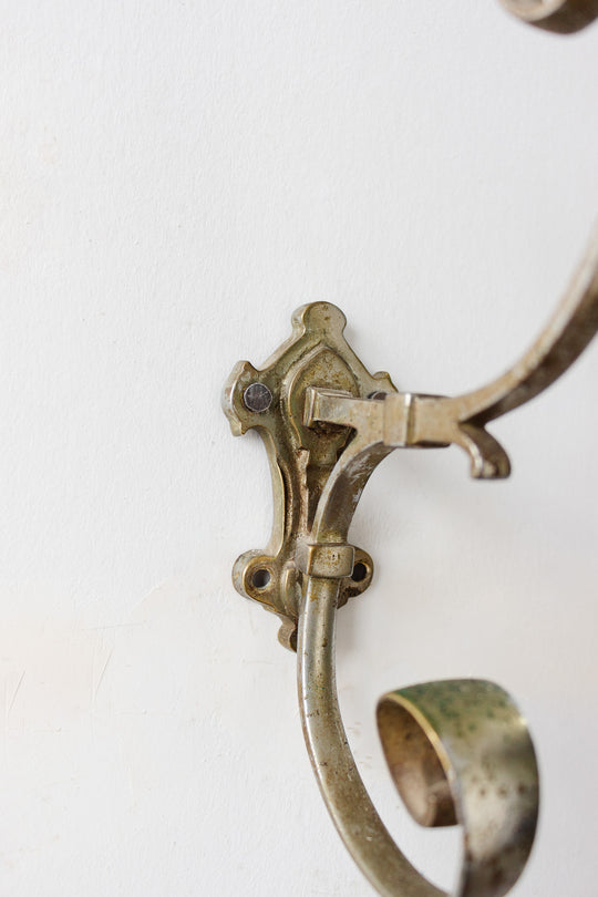 antique french metal coat hook