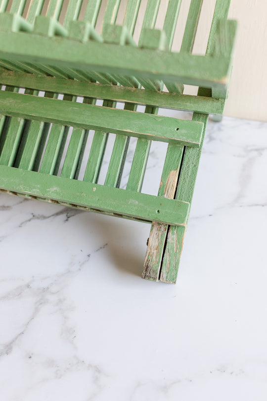 rare 1930s French farmhouse tiered dish drying rack