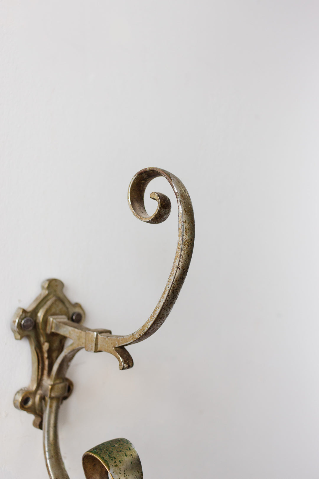 antique french metal coat hook