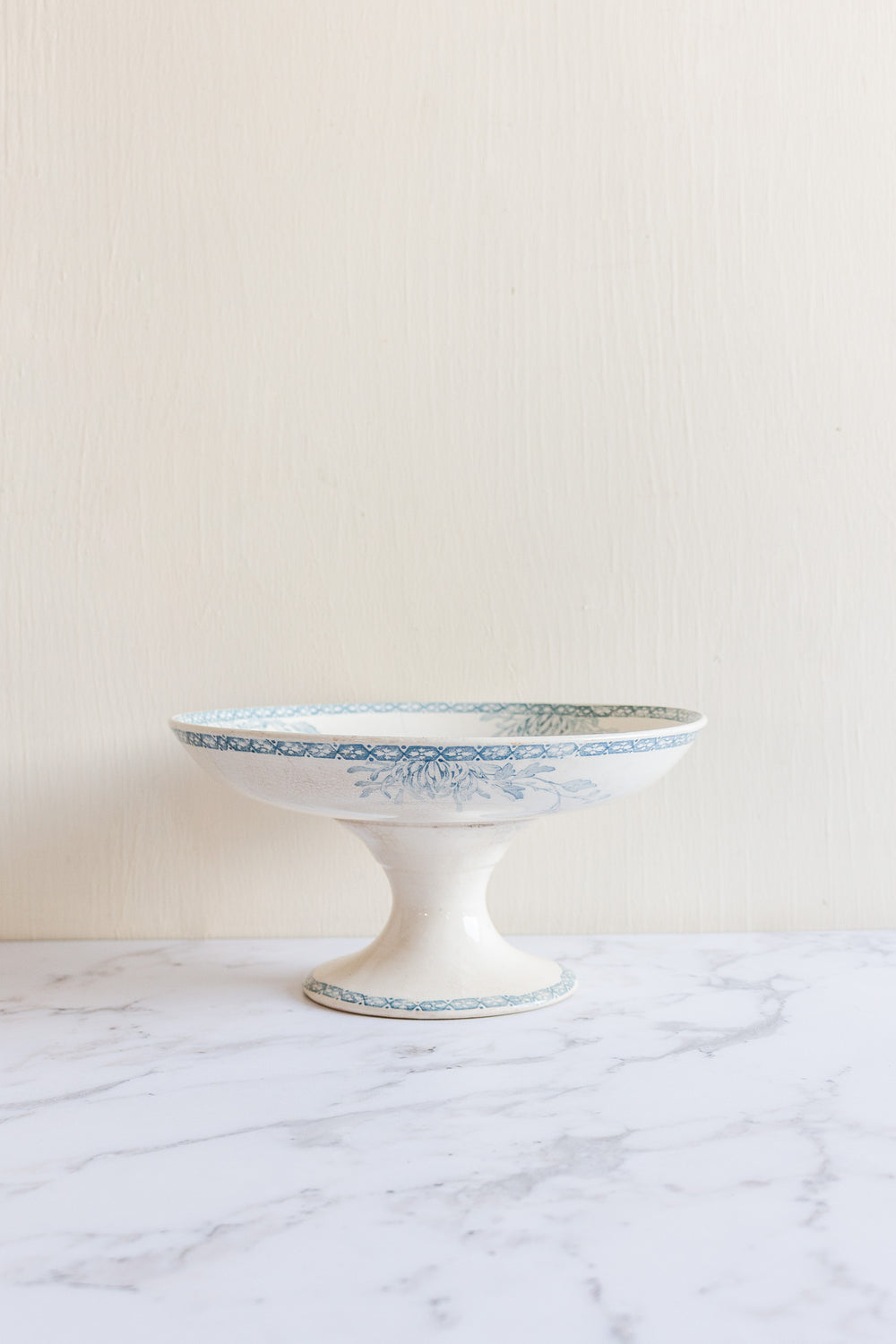 antique French creil et montereau "labrador" compotier