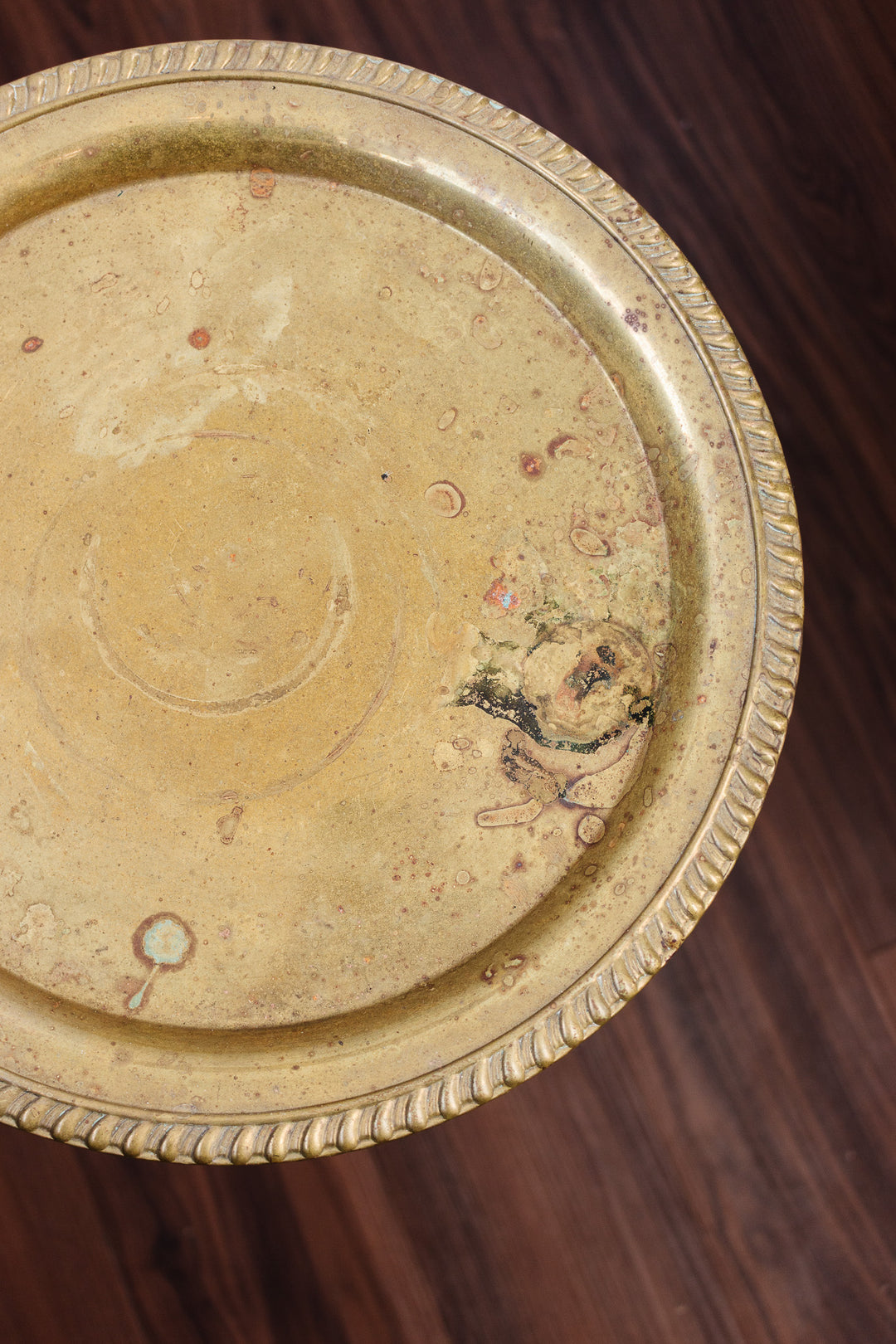 midcentury english brass claw foot occasional table