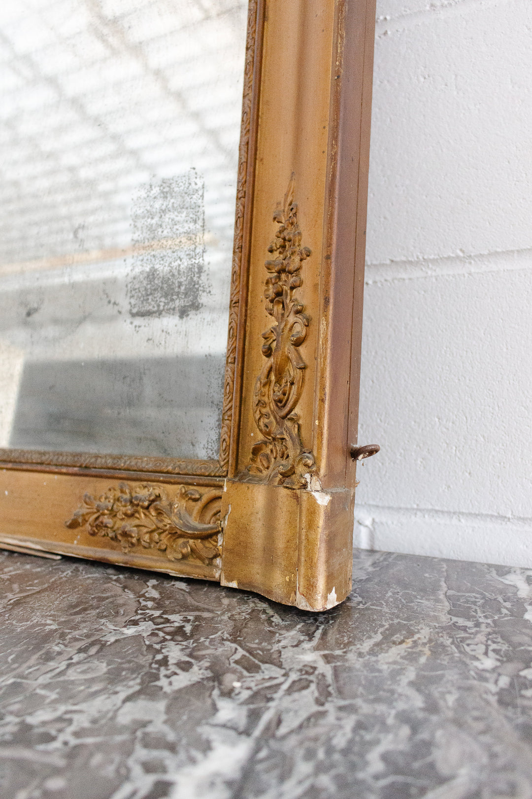 19th century French gilt overmantel mirror