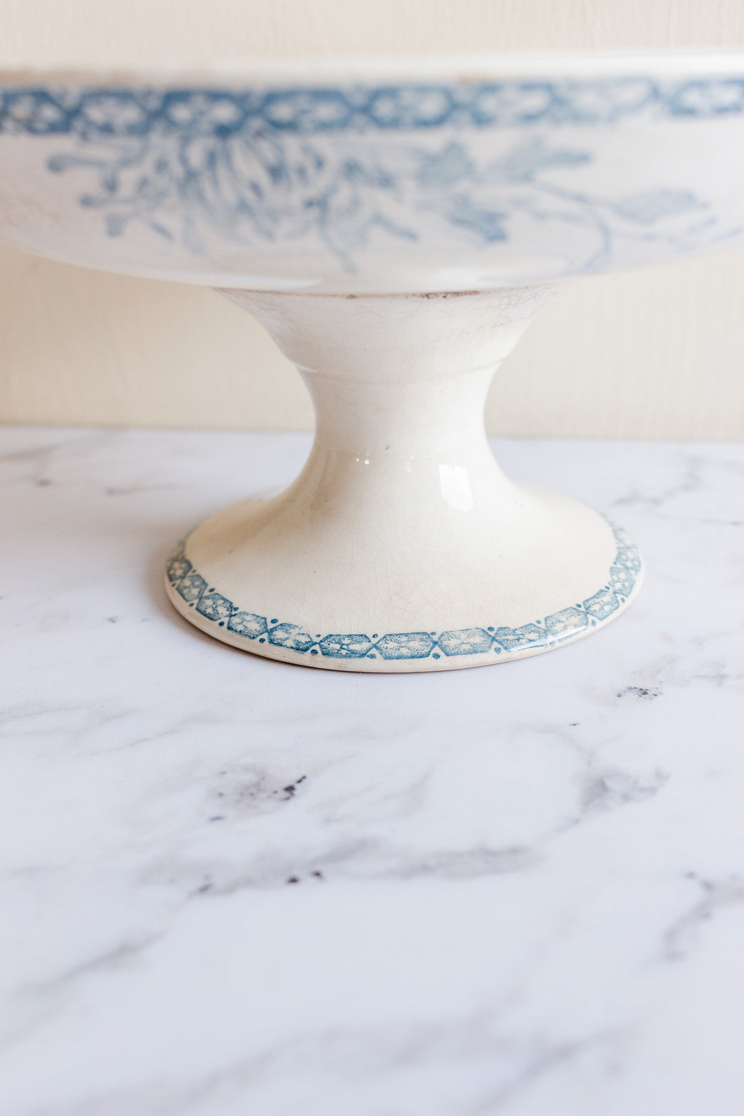 antique French creil et montereau "labrador" compotier