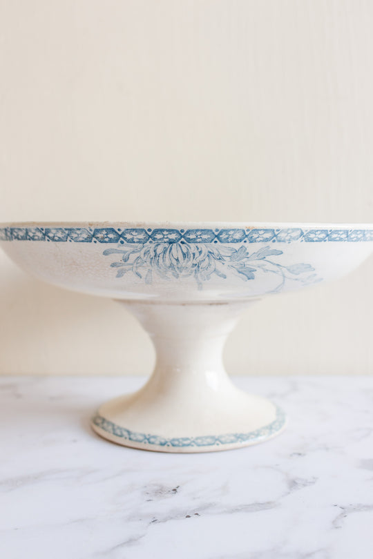 antique French creil et montereau "labrador" compotier