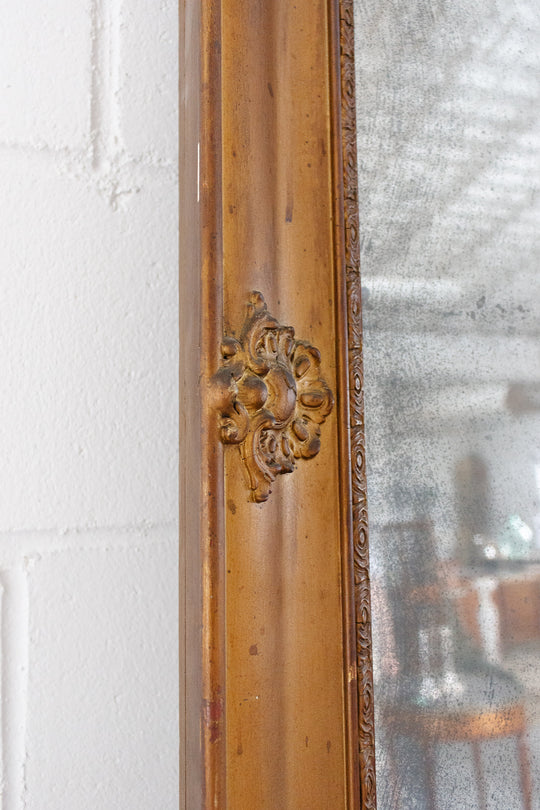 19th century French gilt overmantel mirror