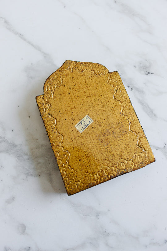 antique italian small florentine triptych "icon"