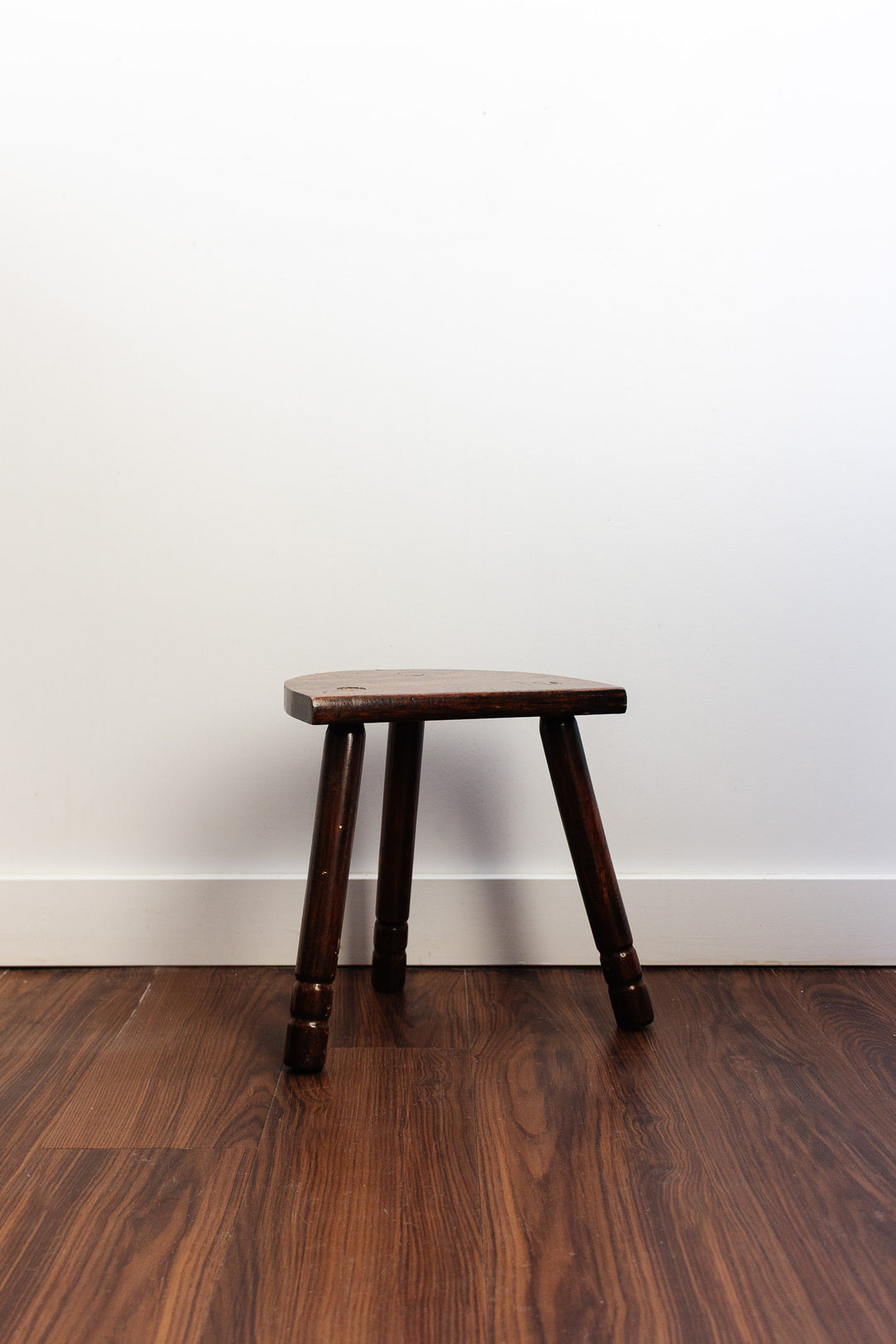 vintage french demilune tripod stool
