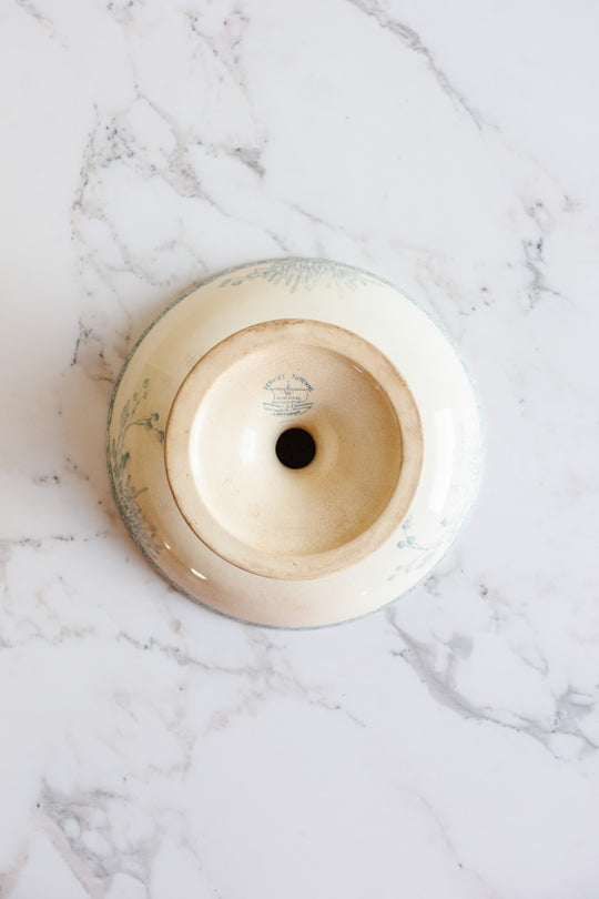 antique French creil et montereau "labrador" compotier