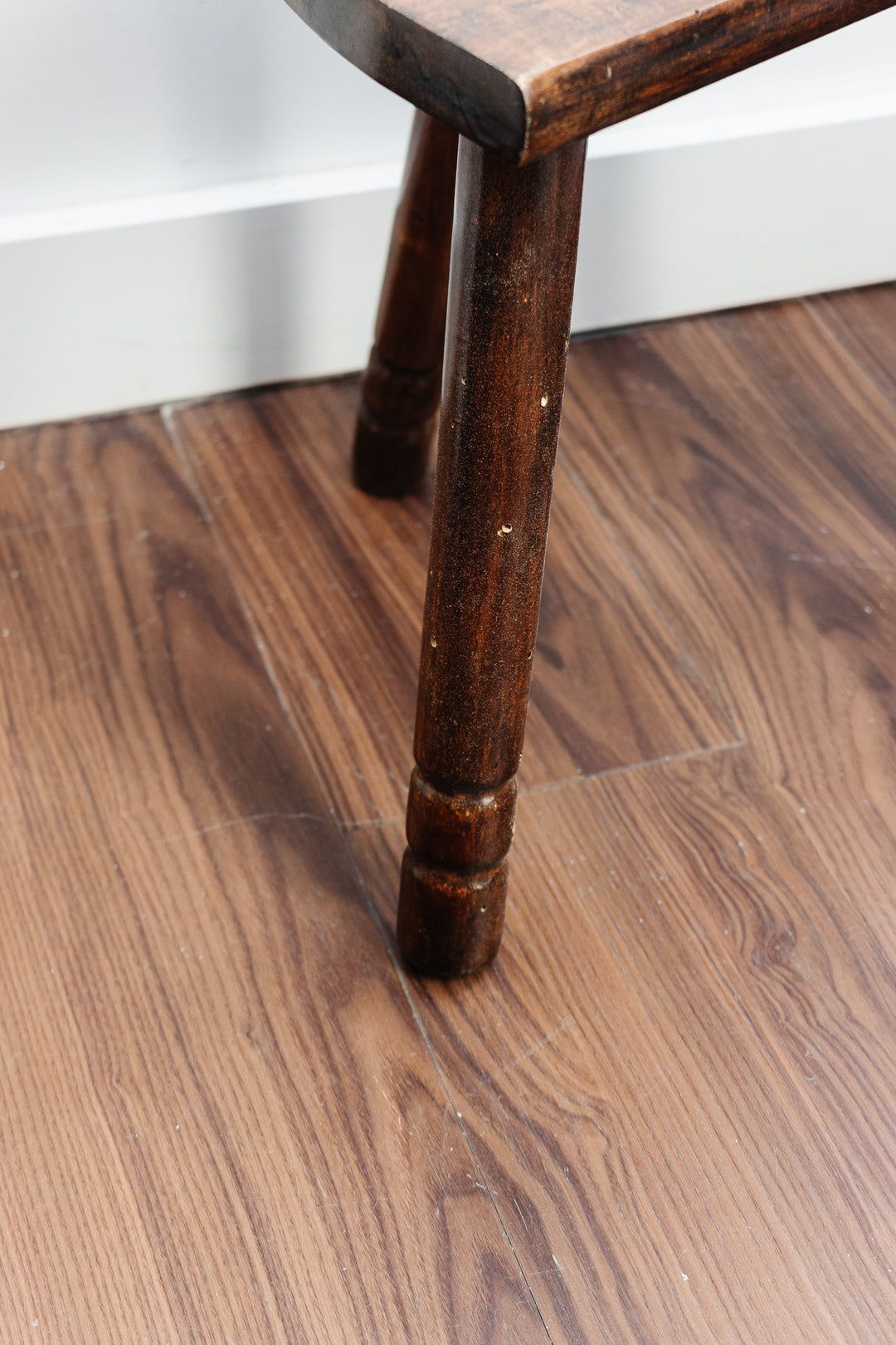 vintage french demilune tripod stool