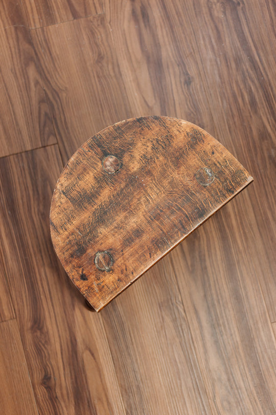 vintage french demilune tripod stool