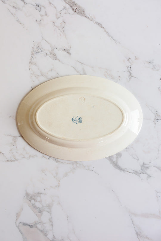 turn of the century Longwy transferware "champêtre" platter