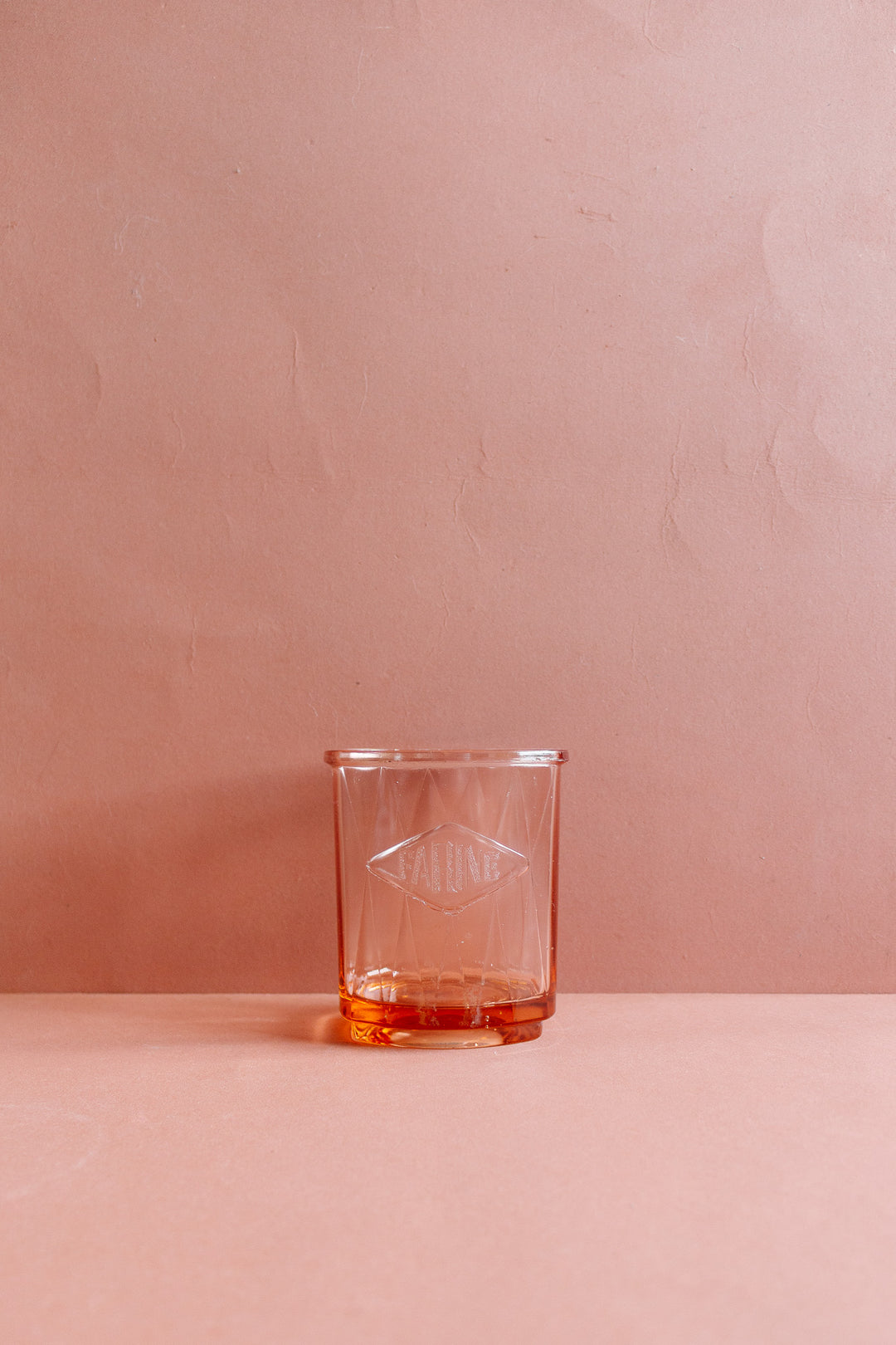 art deco pink glass cannister set